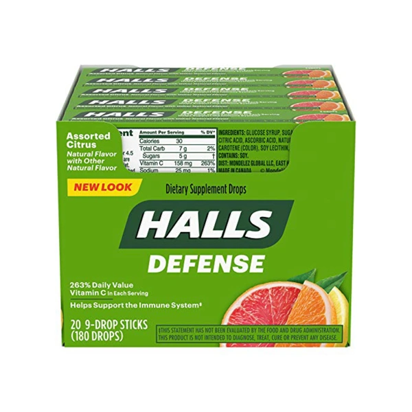 HAL9VC, Halls 9pc Stick Defense Vitamin C Citrus USA, 1254662482