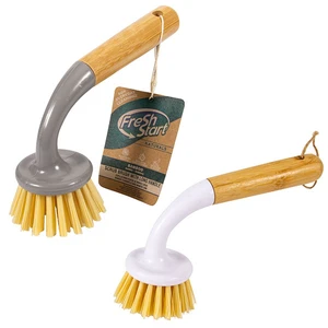 70023, Fresh Start Bamboo Long Handle Scrub Brush, 191554700239