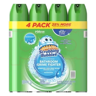 SB25-4PK, Scrubbing Bubbles Shower & Bathroom Cleaner 4PK