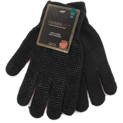 11104, Thermaxxx Winter Magic Glove Black Only w/ Grip Dots, 191554111042