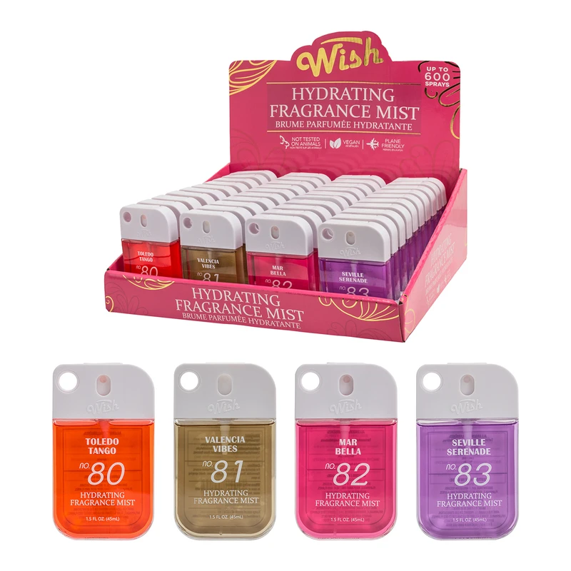 1.5 oz Hydrating Fragrance Mists , (4 Scent) Toledo Tango/Valencia Vibes/Mar Bella/Seville Serenade — Wish