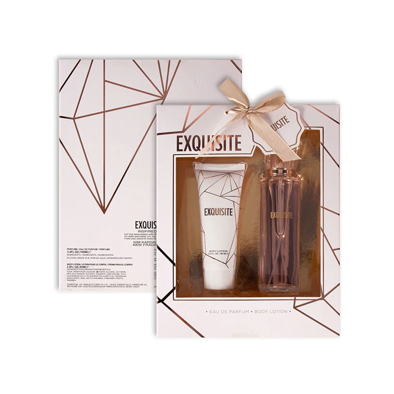 Women's 2pcs Set EXQUISITE 3.4fl.oz EDP 2.8fl.oz Body Lotion
