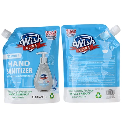 60268, Wish Ultra Hand Sanitizer Refill 33.8oz Vitamin E Orig, 191554602687