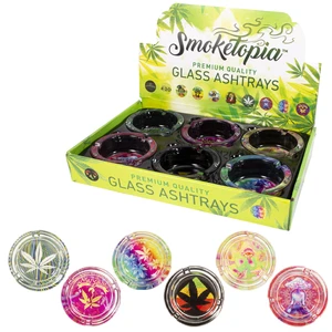55603, Glass Ashtrays Round 8.5㎝  210g, 036882556038
