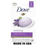 DS6-RL, Dove Soap USA 3.75oz 6-Pack Relaxing Lavender #01073, 011111010734