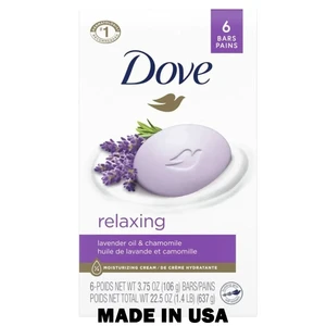 DS6-RL, Dove Soap USA 3.75oz 6-Pack Relaxing Lavender #01073, 011111010734