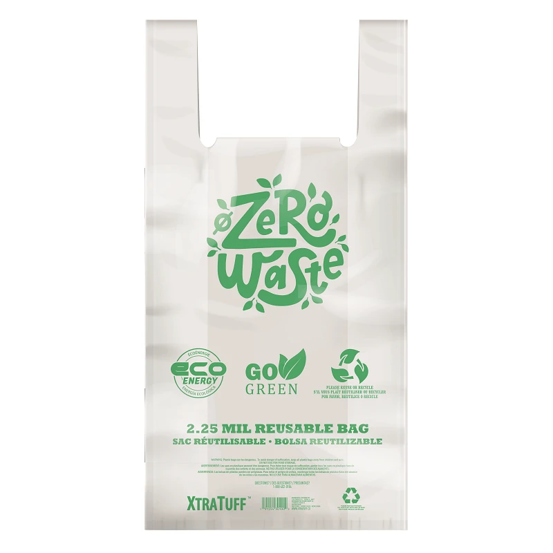 Megatuff Reusable T-SHIRT Bags 1/6 2.25mil White