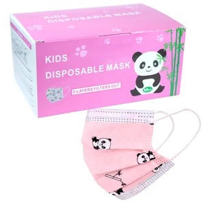 KMASK4200-P, Face Mask Disposable Kids 50PK Pink