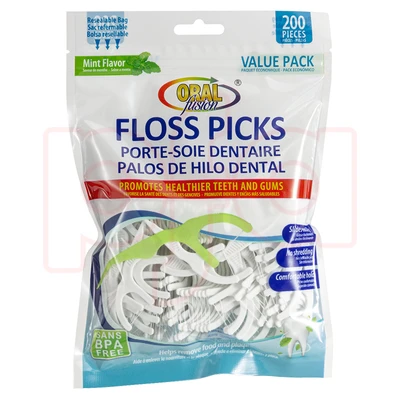 68022, Oral Fusion Floss Picks 200CT, 191554680227