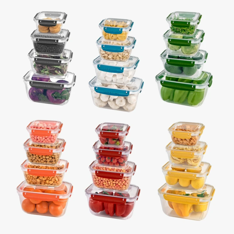 Fresh Guard Food Storage Container Set 8 pcs Rectangle