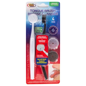 68067, Oral Fusion Tongue Brush 4PK, 191554680678