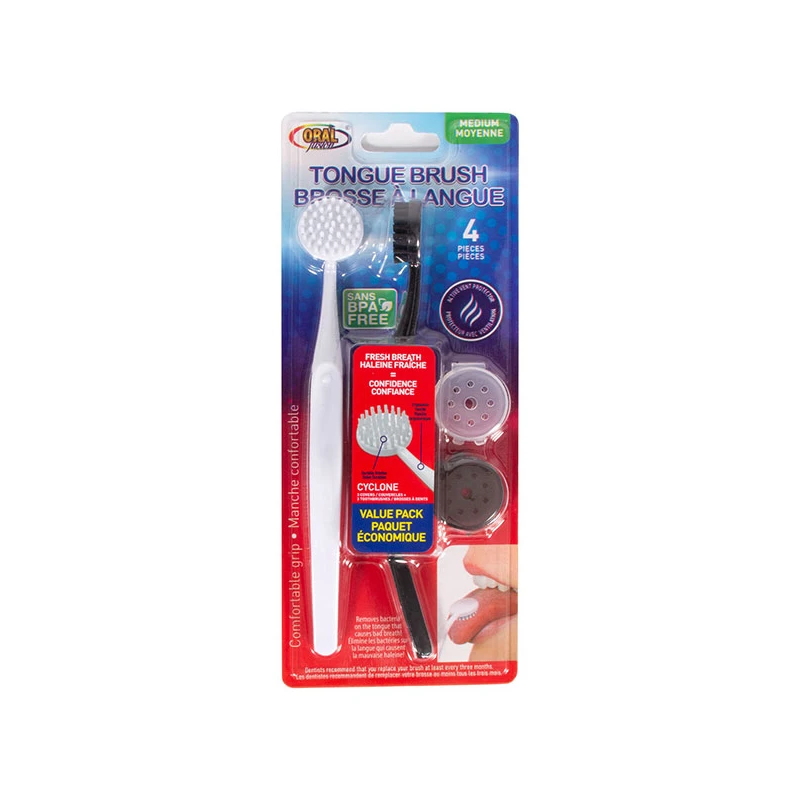 Oral Fusion Tongue Brush 4PK