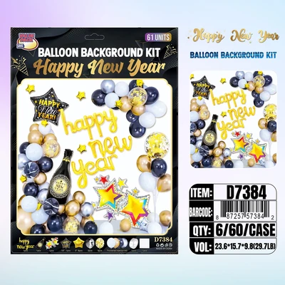 D7384, New Year Balloon 61/Unit Set, 887257573842