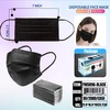 FM5896-BLACK, Black Disposable Face Mask 50/Box Individual Package, 887257158964