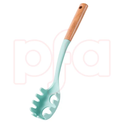 56392, Ideal Kitchen Silicone w/ Wood Handle Spaghetti Spoon, 191554563926