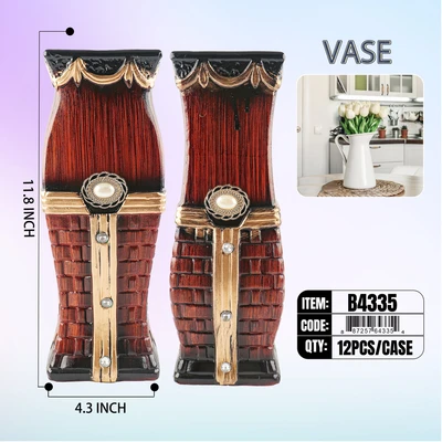 B4335, Ceramic Vase 12" (2*Style) Assorted, 887257643354