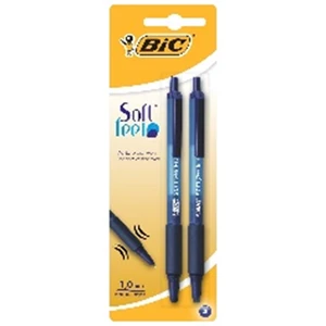 BIC953937, BIC Soft Feel Pen 2PK Blue, 00070330914438
