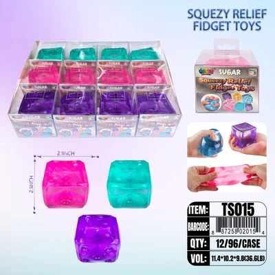 TS015, CUBE Squezy Relief Fidget Toys, 887258020154