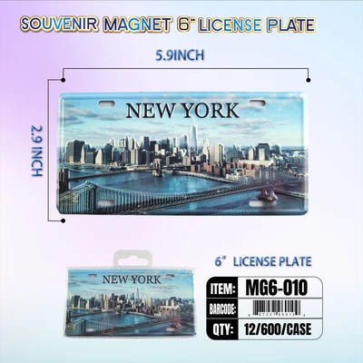 MG6-010, License Plate Magnet  6“x3", 887257960109