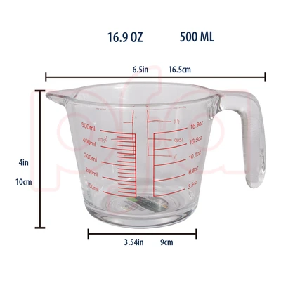 33159, Ideal Kitchen Glass Measuring Cup 16oz 1pk, 191554331594