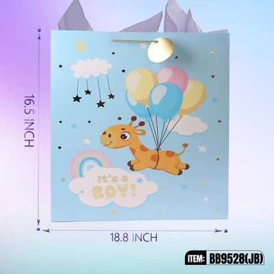 BB9528-JB, Baby Gift Bags JB.Assorted x2 18.9"x16.5"x6.3", 887257195648