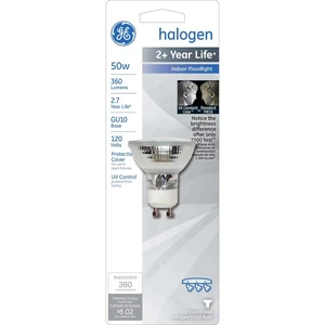 GE64672, GE Halogen Flood Light Bulb 50W Bright White, 43168646727