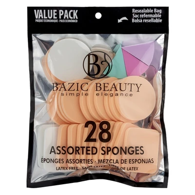 DT20016, Bazic Beauty Make-up Blender Sponge 28pk Colors, 191554200166