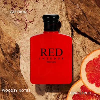 88202, Eau de Parfum 3.4 oz/100 ml Red Intense for Men - United Scents, 191554882027