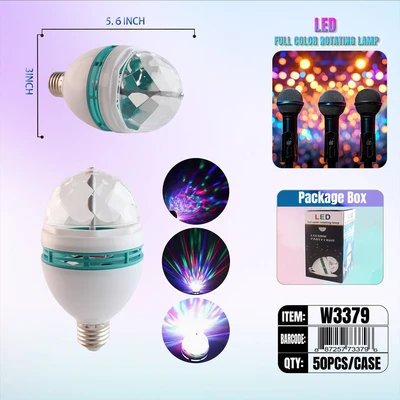 W3379, Party E27 Single Rotating Light, 887257733796