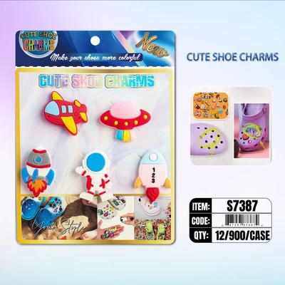 S7387, Cute Shoe Charms New 5/pcs/Pk, 887257873874
