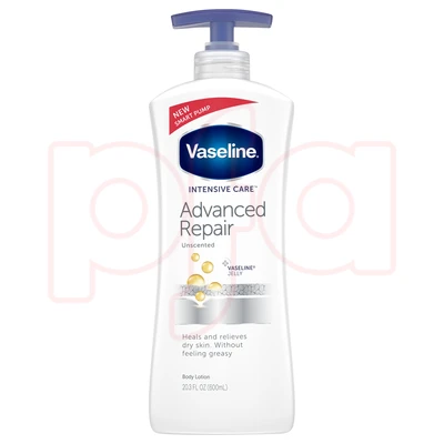 VL20.3ARU, Vaseline Lotion w/Pump 20.3oz Advanced Repair Unscented, 305213087009