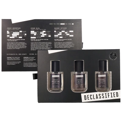 OD89620, Declassified Men's 3pc 1.OZ COFFRET 1 CRAVE ADVENTURE/CEDAR BLEU/SAVAGE VETIVER, 191554896208