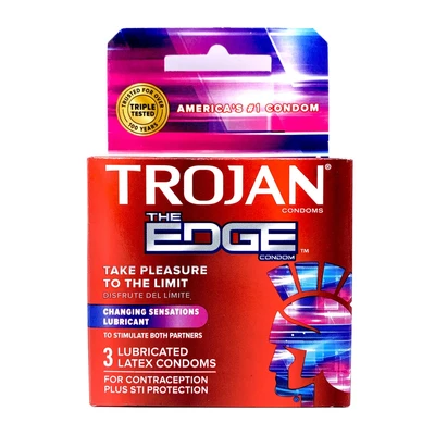 TJ3TE, Trojan The Edge Lubricated Latex Condoms 6x3ct expired, 022600016519