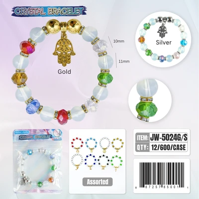 JW-5024, Crystal Bracelet Random Color, 887257850011