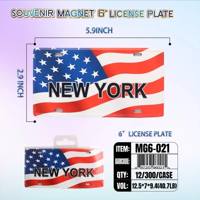 MG6-021, License Plate Magnet 6“x3", 887257960215