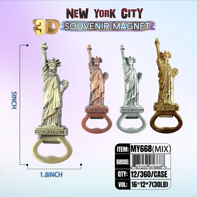 MY668, New York Souvenir M. Metal Magnet, 887257916687
