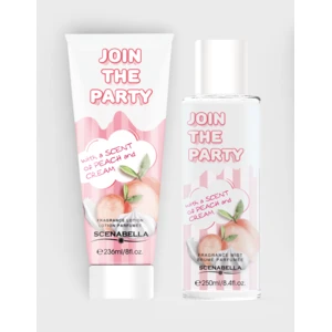 88617-88724, JOIN THE PARTY BODY MIST & BODY LOTION WITH A SCENT OF PEACHES & CREAM, 191554886179