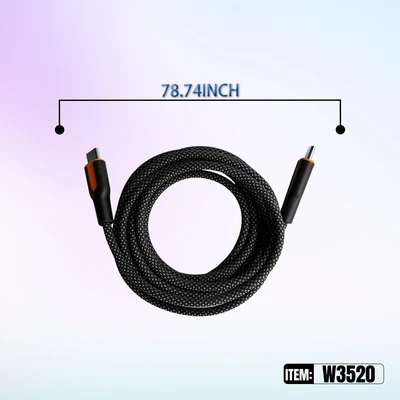 W3520, FAST CHARGING DATA CABLE 2M 60W C-C, 6918033873697
