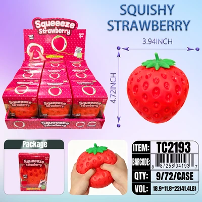 TC2193, Squishy Strawberry 4.7", 887258041937