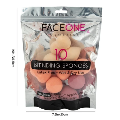 20014, FaceOne 10-Piece Makeup Blending Sponges Set, 191554200142