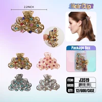 J3519, Hair Clip 2″ Inch with Diamond Assorted, 887257835193