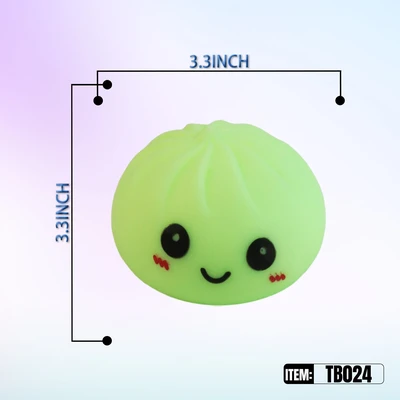 TB024, Ralex Squishy Dumplings Surprise Neon Soild & Rainbow 3.35", 887258010247