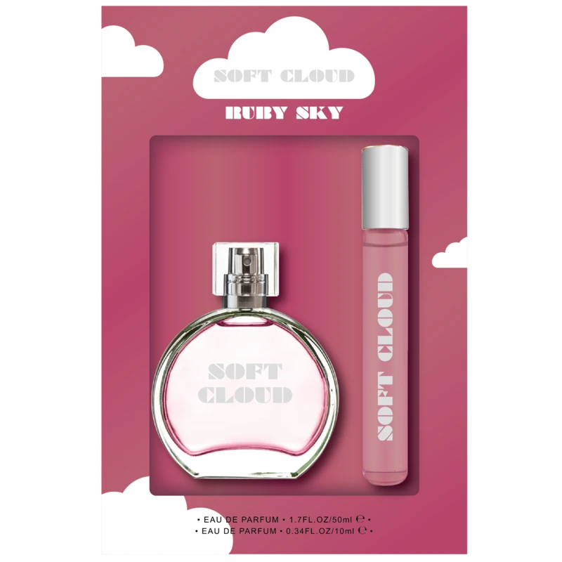 Women's 2pcs Vial Set SOFT CLOUD RUBY SKY 50ml/1.7fl.oz+10ml/0.34fl.oz EDP