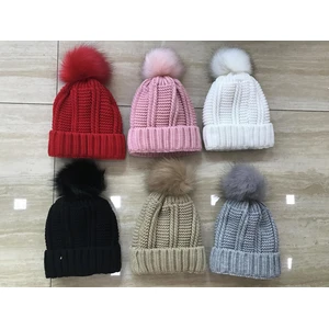 10048, Thermaxxx Girls Pom Pom Hat w/ Fur Lining, 191554100480