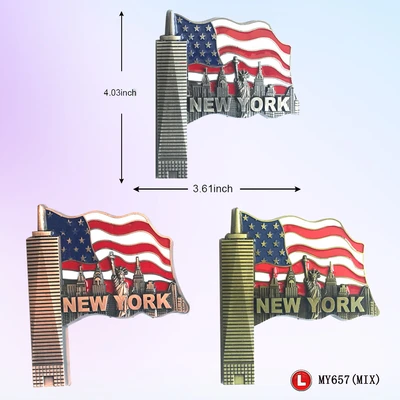 MY657, New York Souvenir M. Metal Magnet, 887257916571