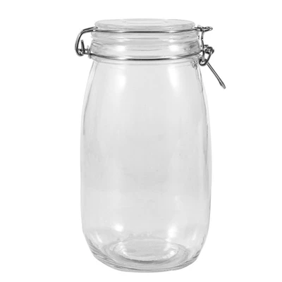 33197, Ideal Kitchen Glass Jar with Clear Lid 54.1 oz, 191554331976