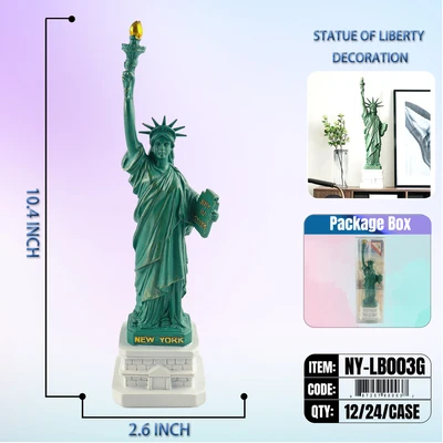 NY-LB003G, STATUE OF LIBERTY Green (10.4"), 887257900037