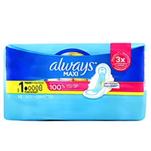 AM10RF, Always Maxi 10ct Regular Flexi Wings, 037000349679