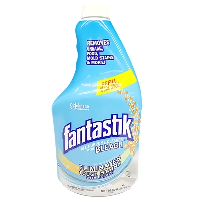 FC32FB, Fantastik All-Purpose Cleaner with Bleach Refill 32oz