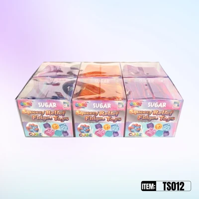 TS012, CUBE Squeezy Relief Fidget Toys  3.15"x3.15"x3.15", 887258020123